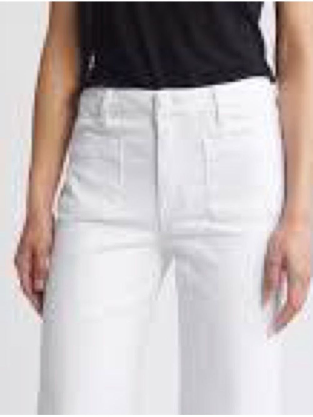 Kut from the Kloth White High-Rise Wide-Leg Jeans